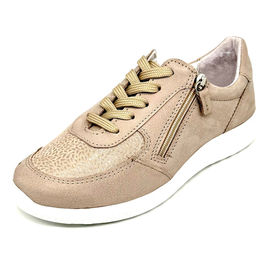 Damen Sneakers Schnürer Halbschuh Beige von Turm 17904