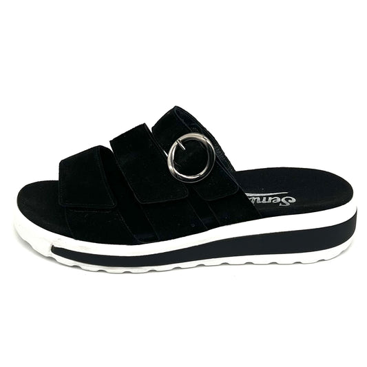 Damen Komfort Pantolette Schwarz von Semler 17829