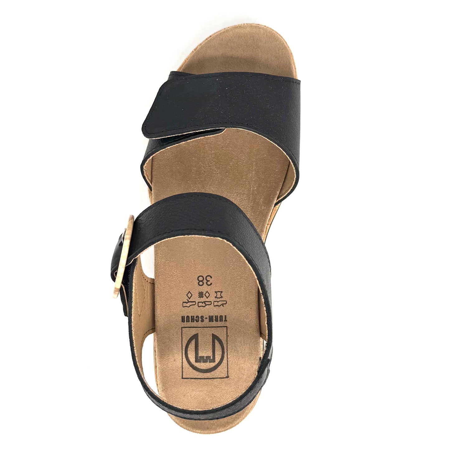 Damen Klett Sandalette Schwarz von Turm 17901