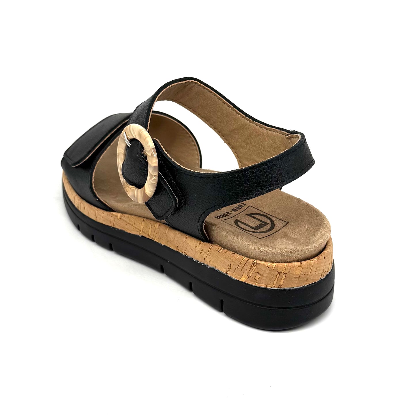 Damen Klett Sandalette Schwarz von Turm 17901