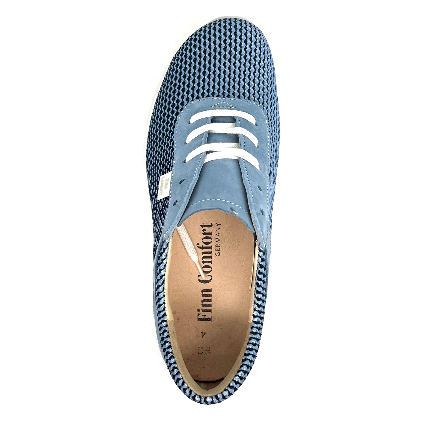 Damen Schnürer Halbschuh Sneakers Blau von Finn Comfort 17809