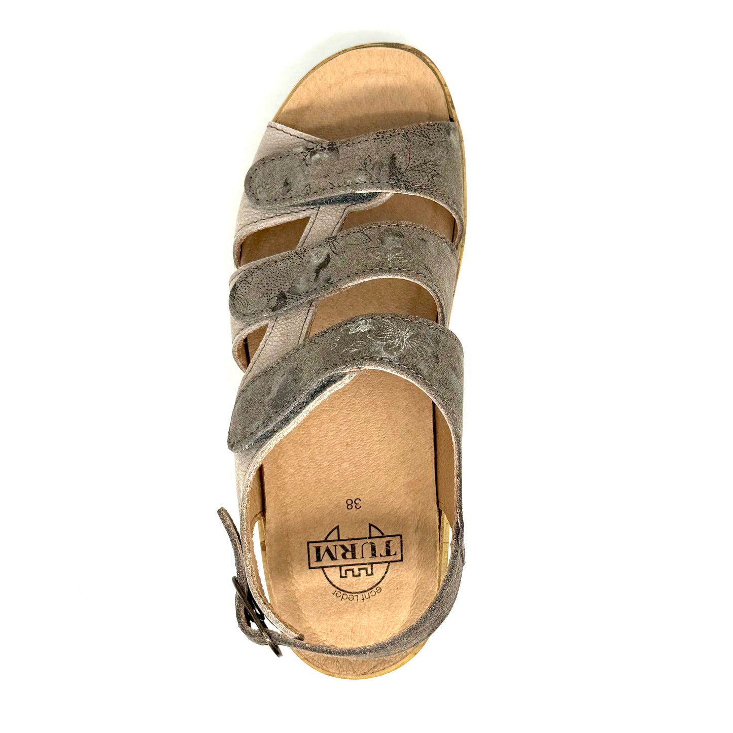 Damen Klett Sandalette Grau von Turm 17900
