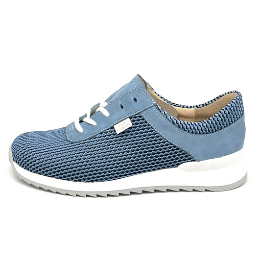 Damen Schnürer Halbschuh Sneakers Blau von Finn Comfort 17809
