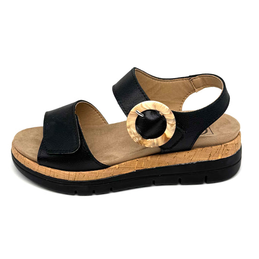 Damen Klett Sandalette Schwarz von Turm 17901