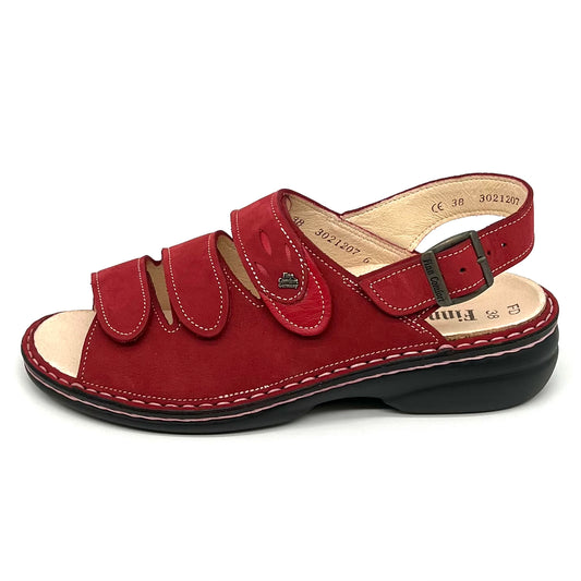 Damen Klett Sandalette Rot von Finn Comfort 17695