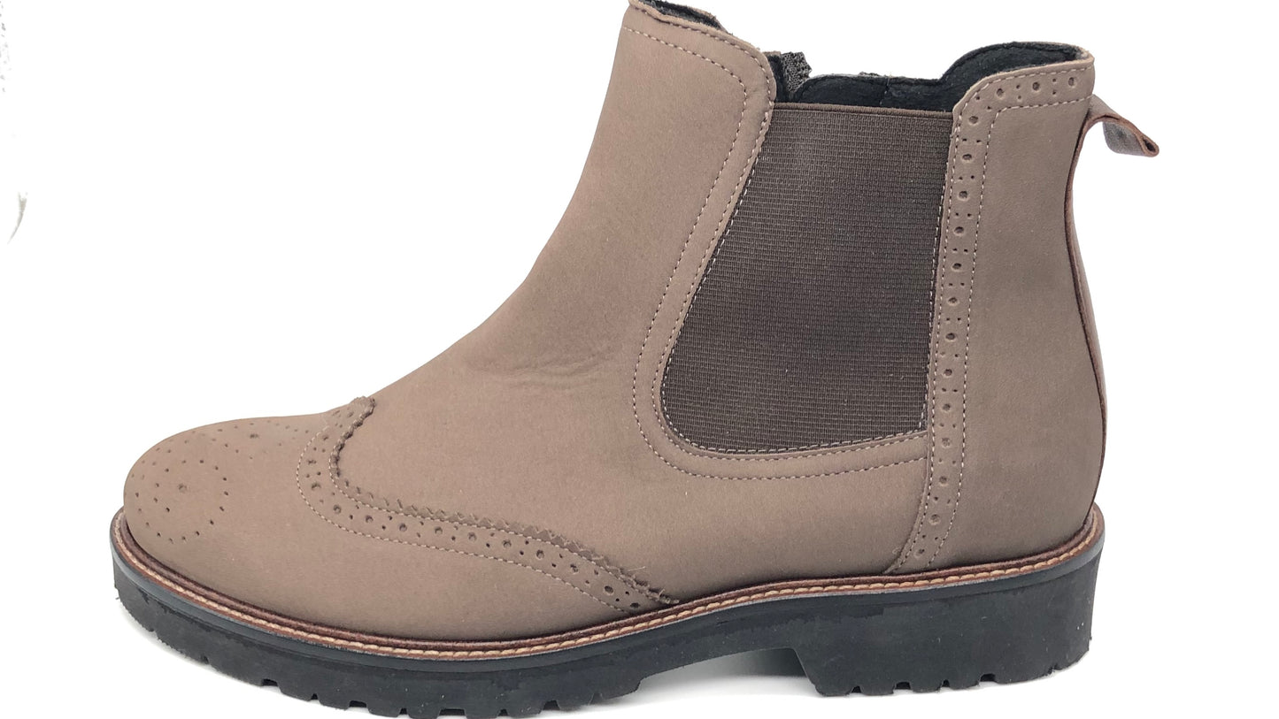 Damen Reissverschluss Stiefel Warmfutter Braun Semler 15975