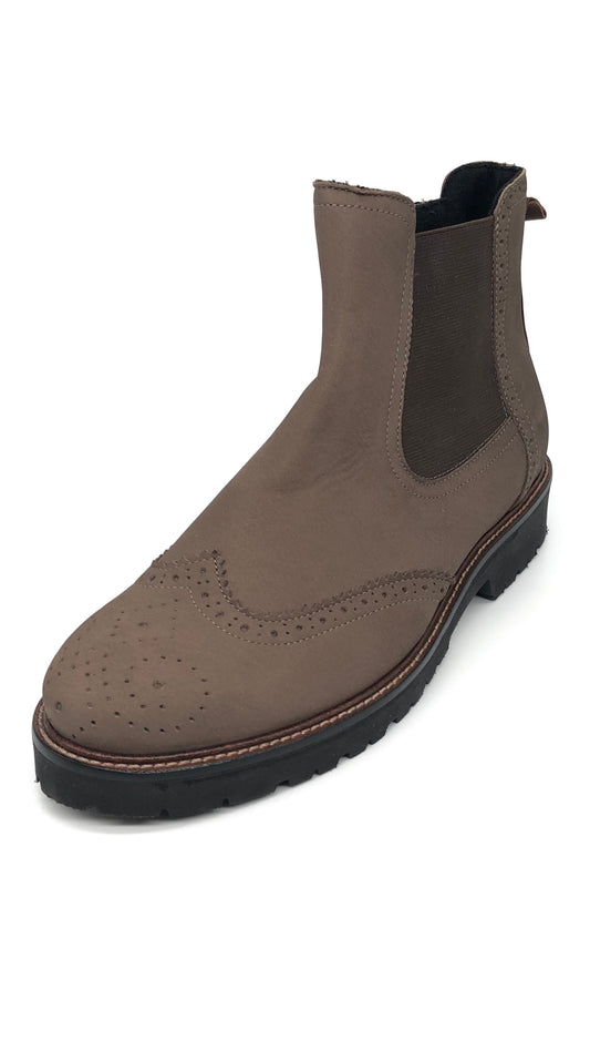 Damen Reissverschluss Stiefel Warmfutter Braun Semler 15975