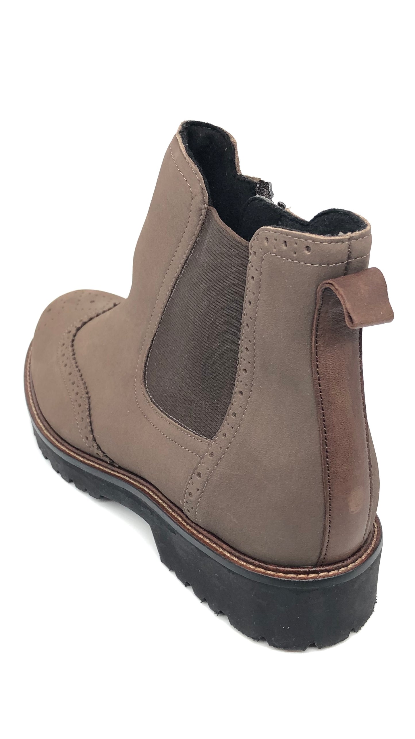 Damen Reissverschluss Stiefel Warmfutter Braun Semler 15975