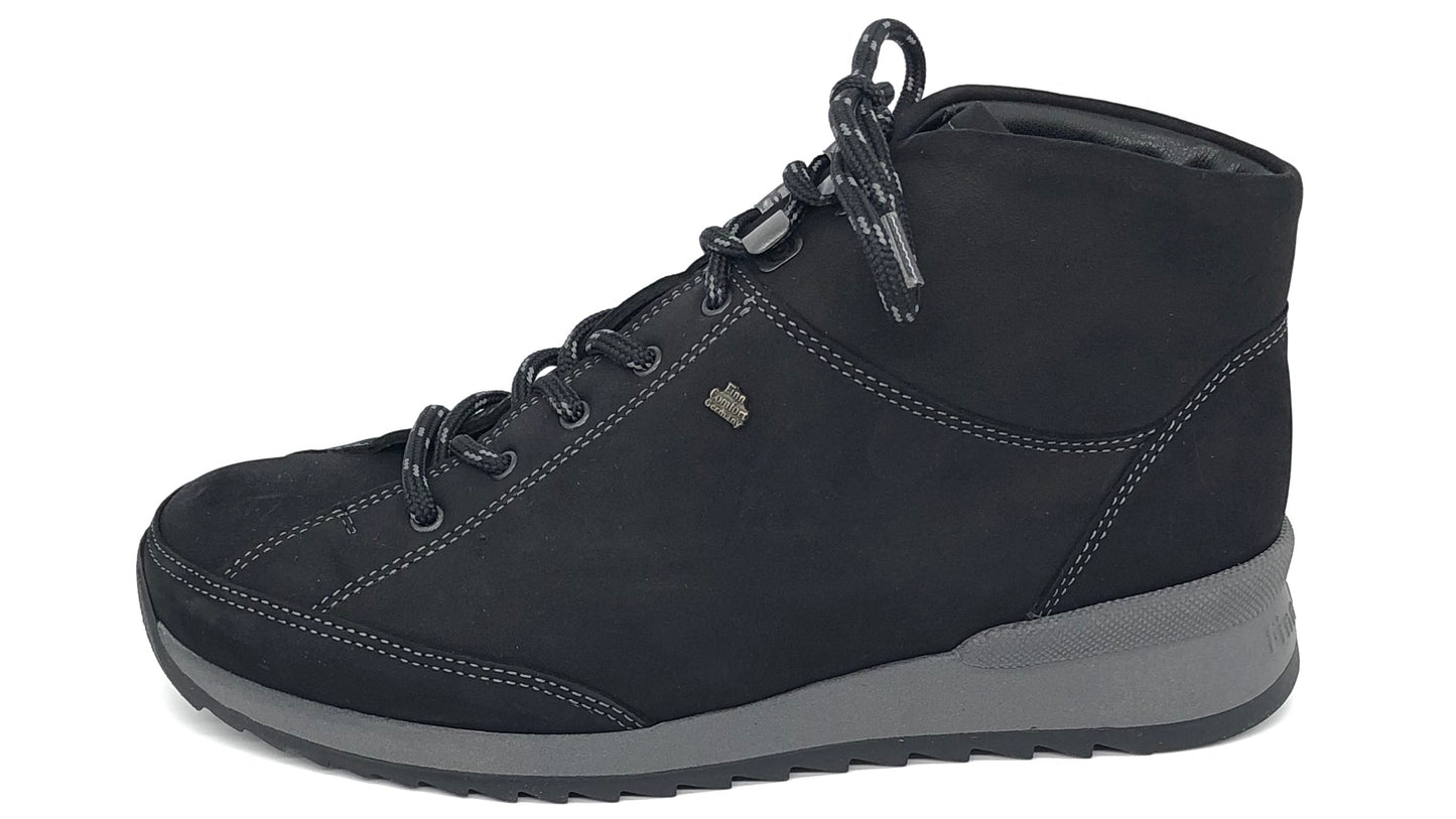 Damen Schnürer Stiefel Lammfellfutter Schwarz Finn Comfort 16517
