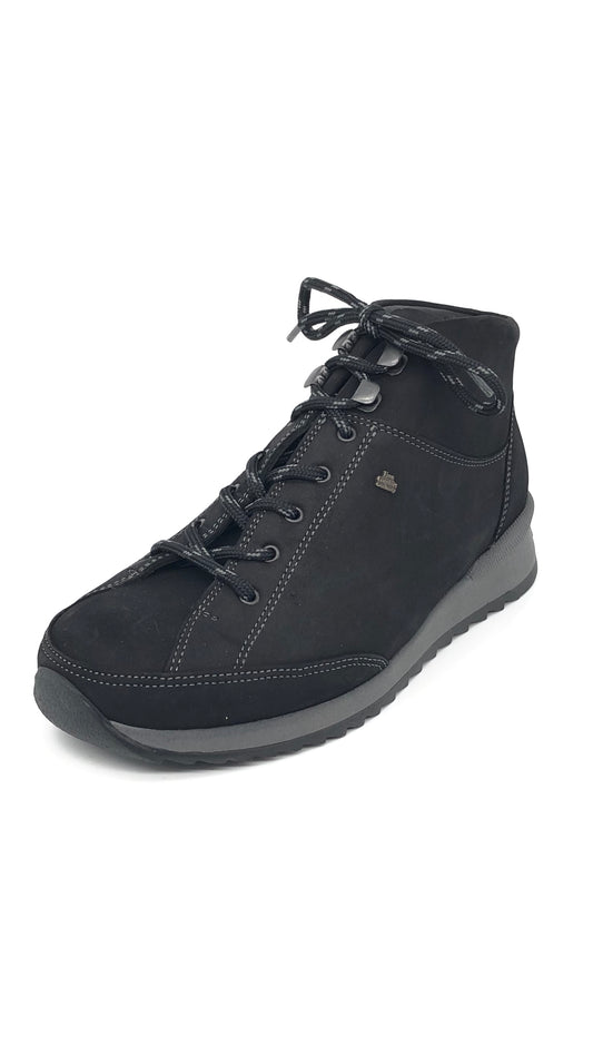 Damen Schnürer Stiefel Lammfellfutter Schwarz Finn Comfort 16517