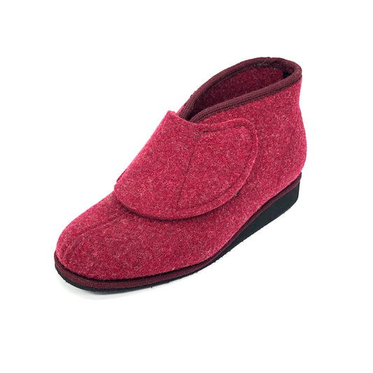 Damen Filz Hausschuh Rot Frankenwald 11709