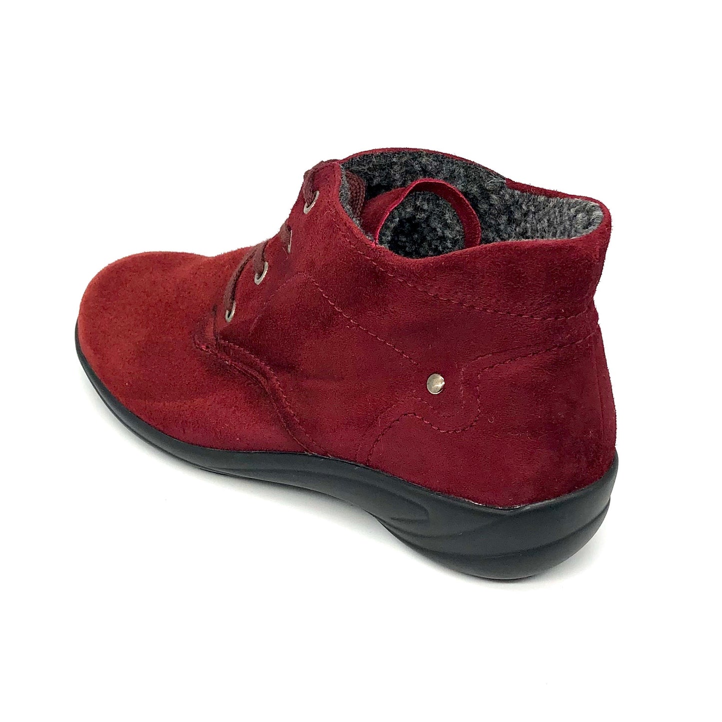 Damen Schnürer Stiefel Warmfutter Rot Semler 15972