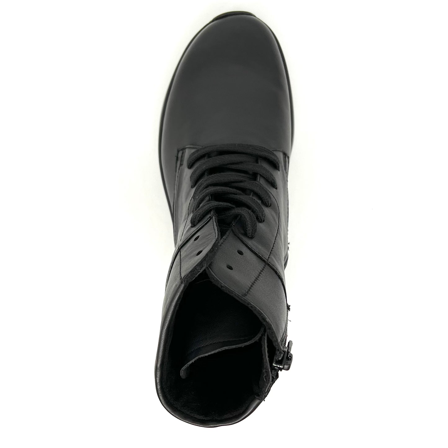Damen Komfort Stiefel Schnürer Schwarz von Semler 17607