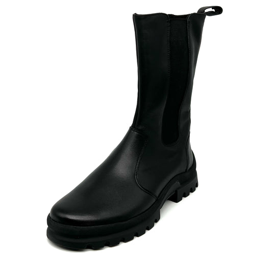 Damen Komfort Stiefel Reißverschluß Schwarz von Semler 17604
