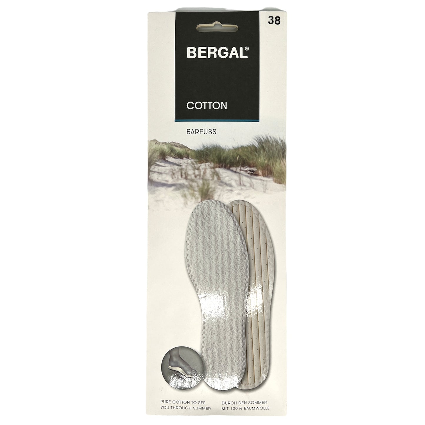 Einlegesohle Cotton Barfuss Bergal 11525