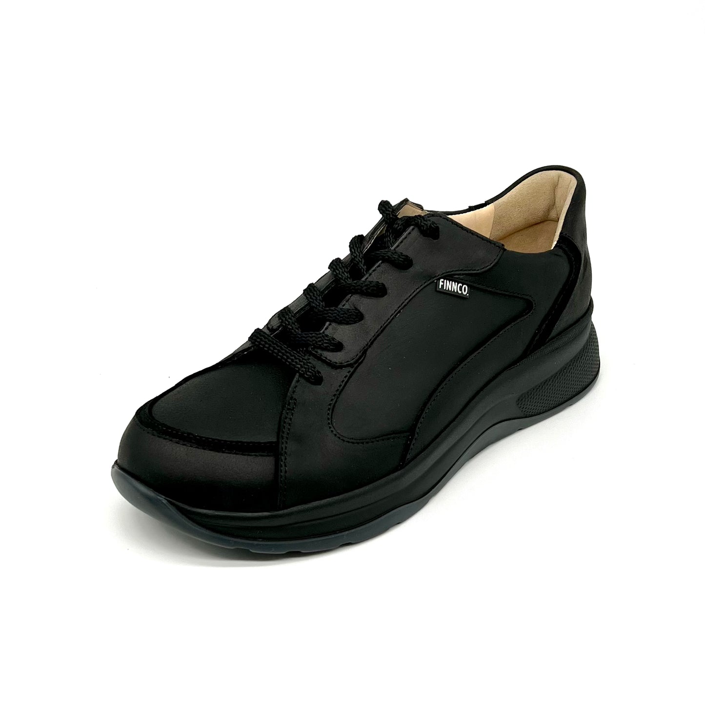 Herren Schnürer Halbschuh Sneakers Schwarz von Finn Comfort 17623