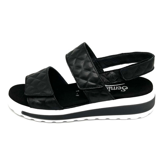 Damen Komfort Sandalette Schwarz von Semler 17527