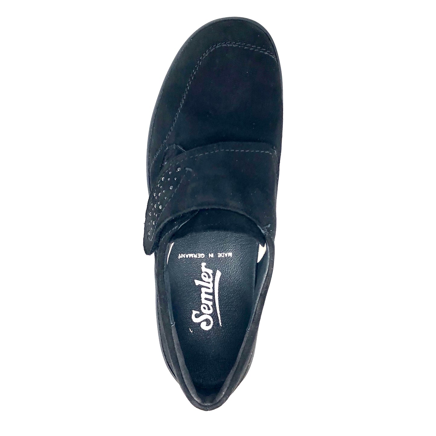 Damen Komfort Kletthalbschuh Schwarz Semler 17089