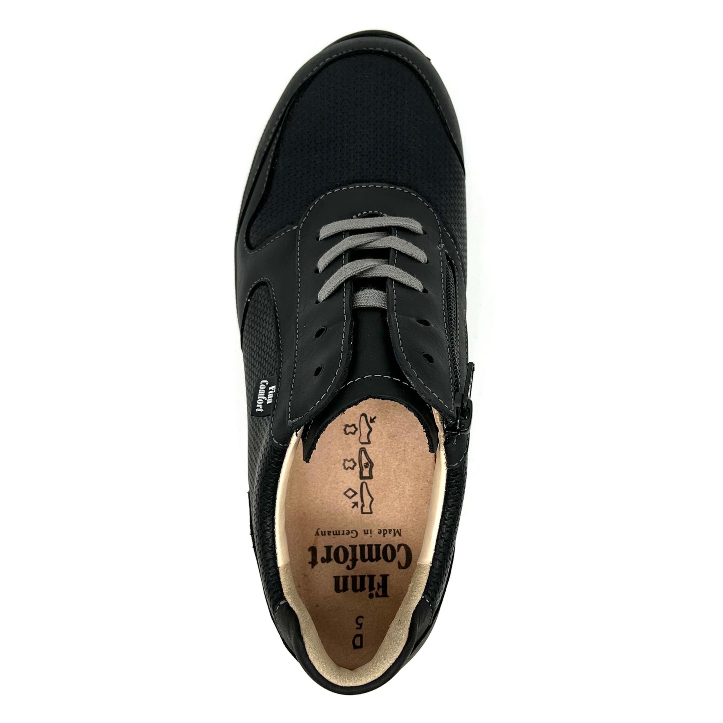 Damen Schnürer Halbschuh Sneakers Schwarz von Finn Comfort 17617
