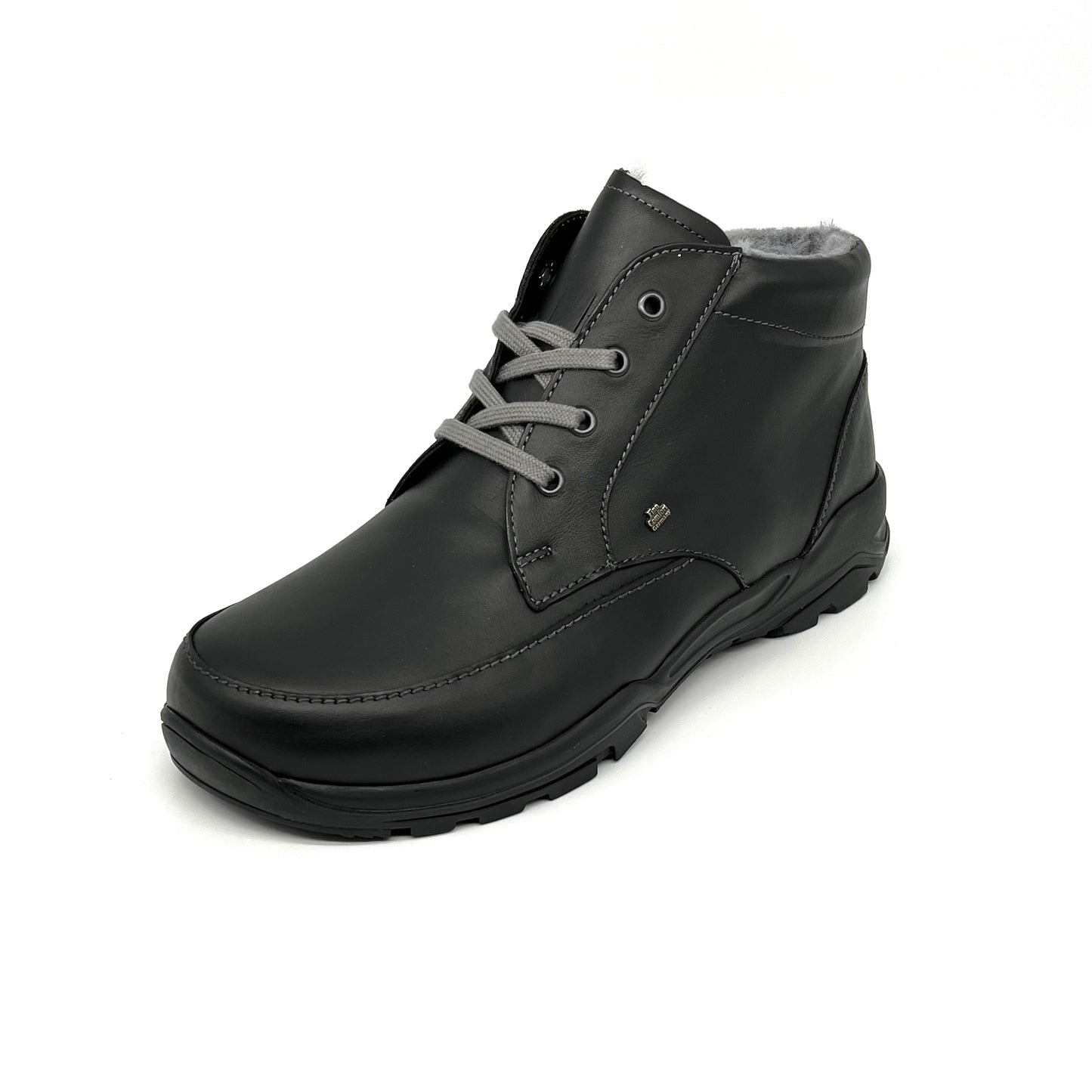 Herren Schnürer Stiefel Lammfell Futter Schwarz Finn Comfort 16509