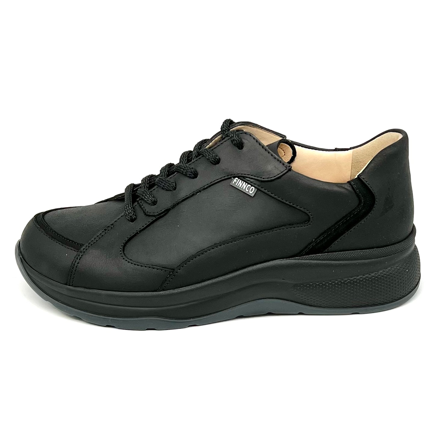 Herren Schnürer Halbschuh Sneakers Schwarz von Finn Comfort 17623