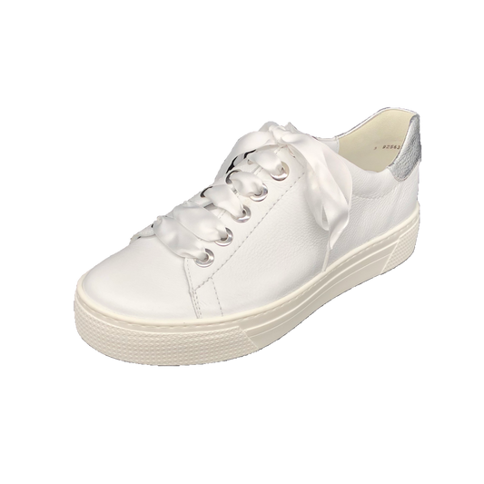 Damen Komfortschnürer Weiss-Silber von Semler 17146