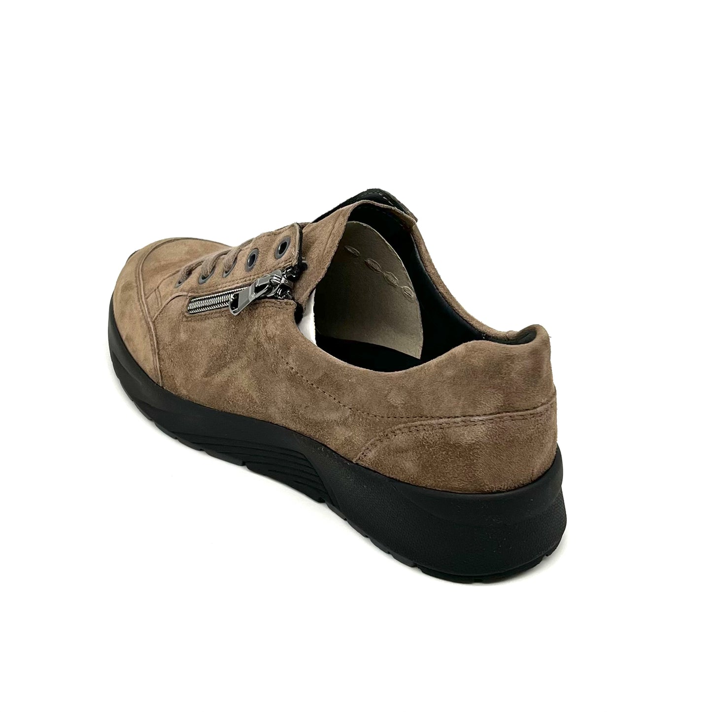 Damen Schnürer Halbschuh Sneakers Taupe von Semler 17609