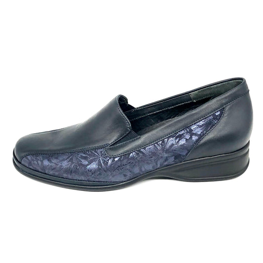 Damen Komfort Slipper Dunkelblau von Semler 16955