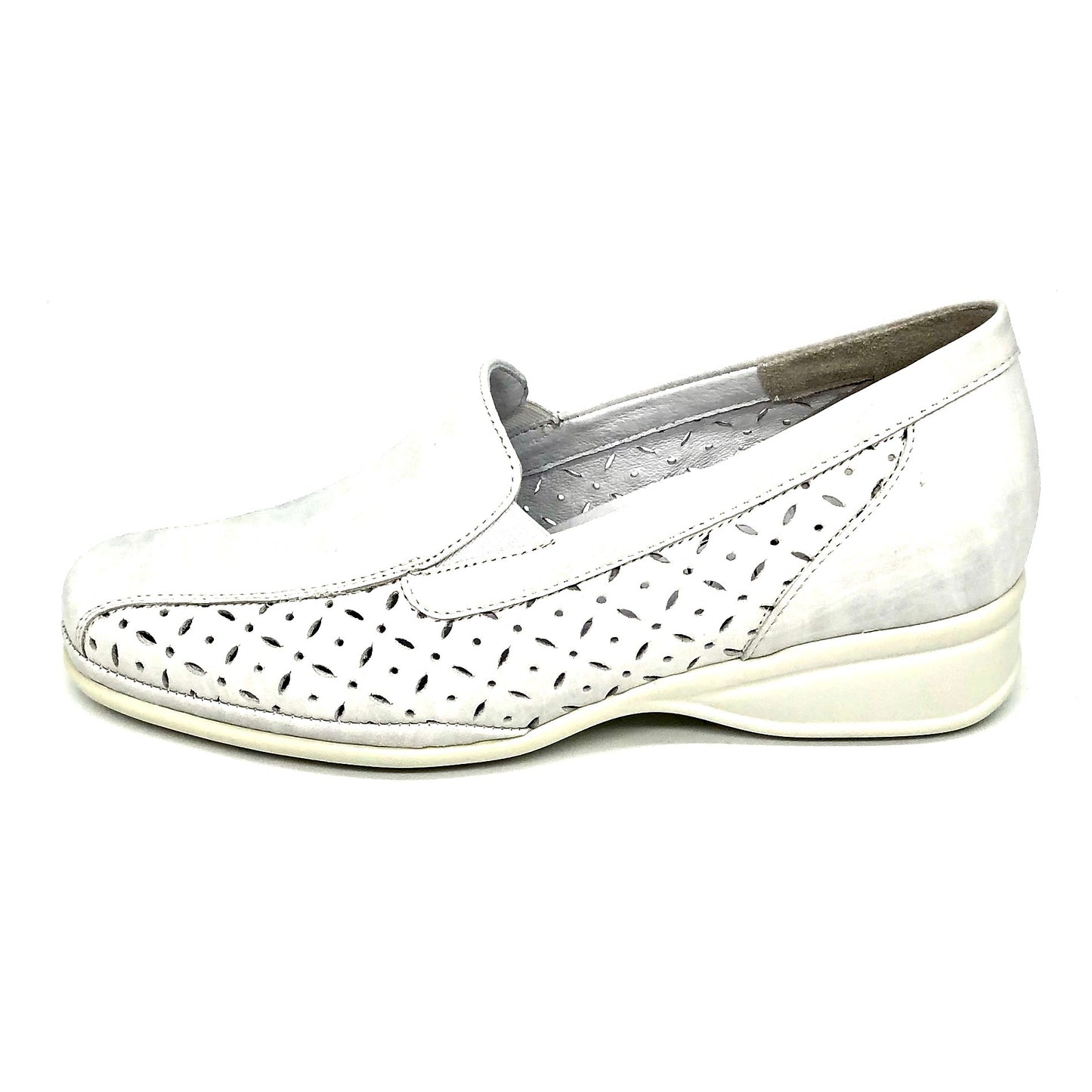 Damen Komfort Slipper Off White von Semler 16627