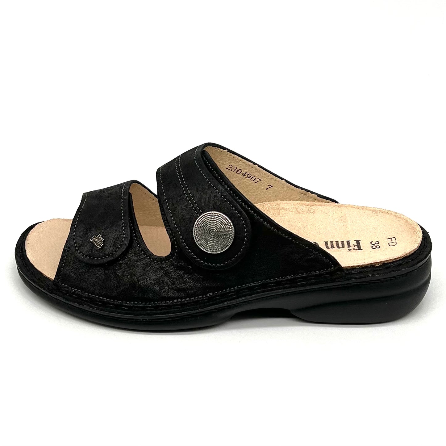 Damen Klett Pantolette Schwarz von Finn Comfort 17628