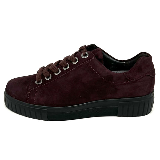 Damen Schnürer Halbschuh Sneakers Bordeaux von Semler 17611