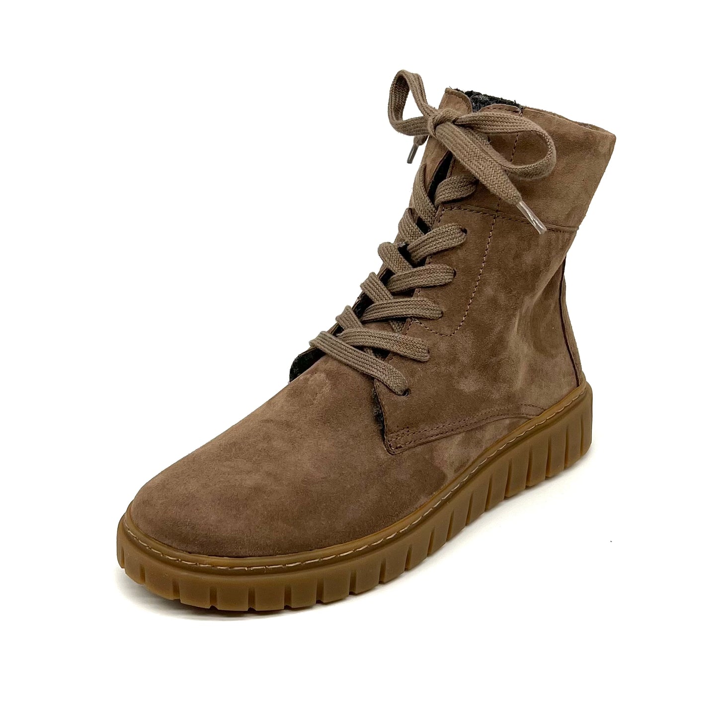 Damen Komfort Stiefel Schnürer Taupe von Semler 17608