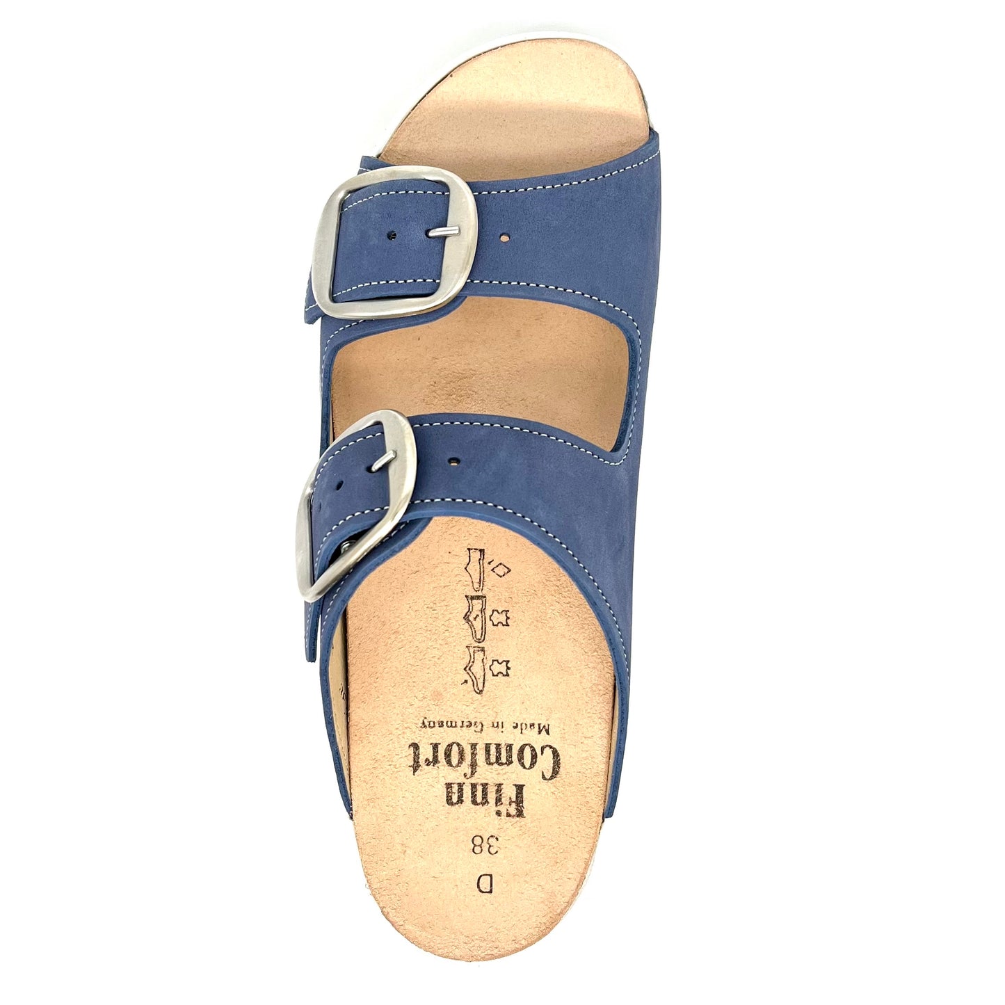 Damen Klett Pantolette Blau von Finn Comfort 17513