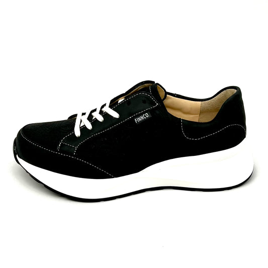 Damen Schnürer Halbschuh Sneakers Schwarz von Finn Comfort 17703