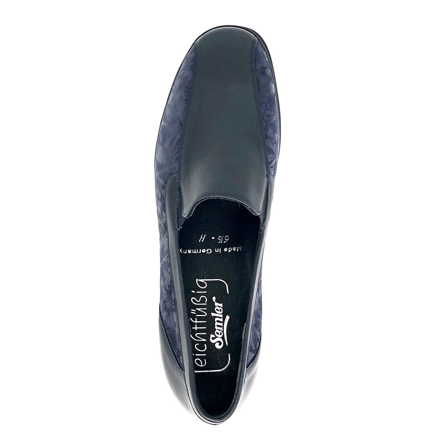 Damen Komfort Slipper Dunkelblau von Semler 16955