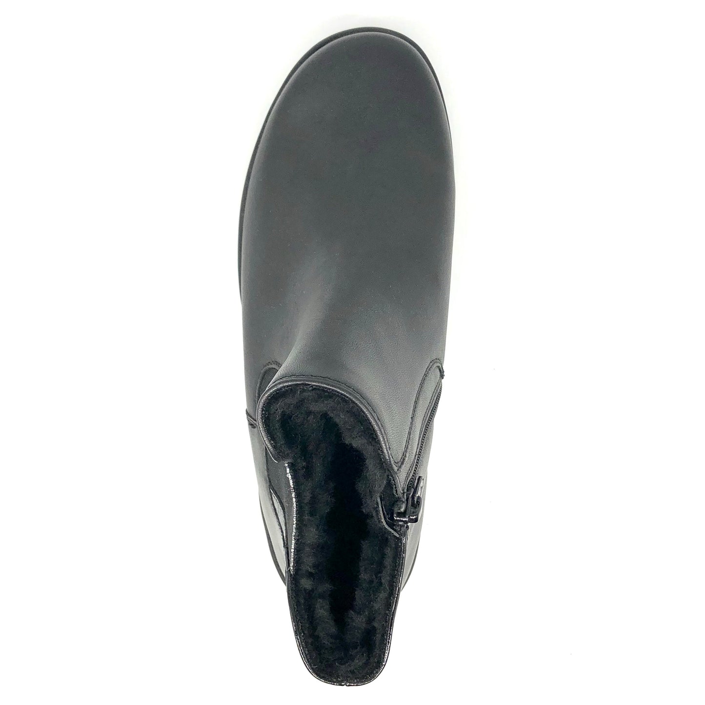 Damen Reissverschluss Stiefel Warmfutter Schwarz Semler 16801