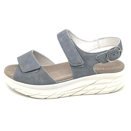 Damen Komfort Sandalette Blau von Semler 17683