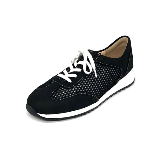 Damen Schnürer Sneaker Schwarz Finn Comfort 16662