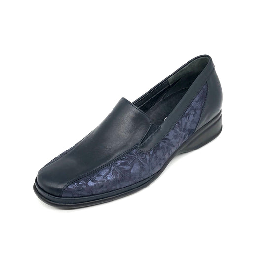 Damen Komfort Slipper Dunkelblau von Semler 16955