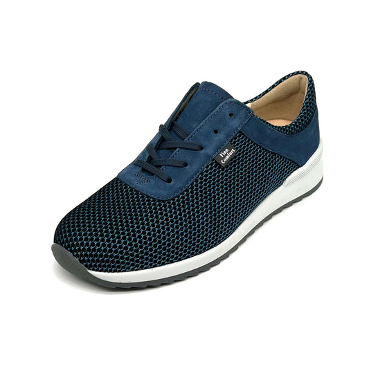 Damen Komfort Schnürer Sneakers Blau von Finn Comfort 17498