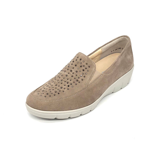 Damen Komfort Slipper Beige von Semler 16956