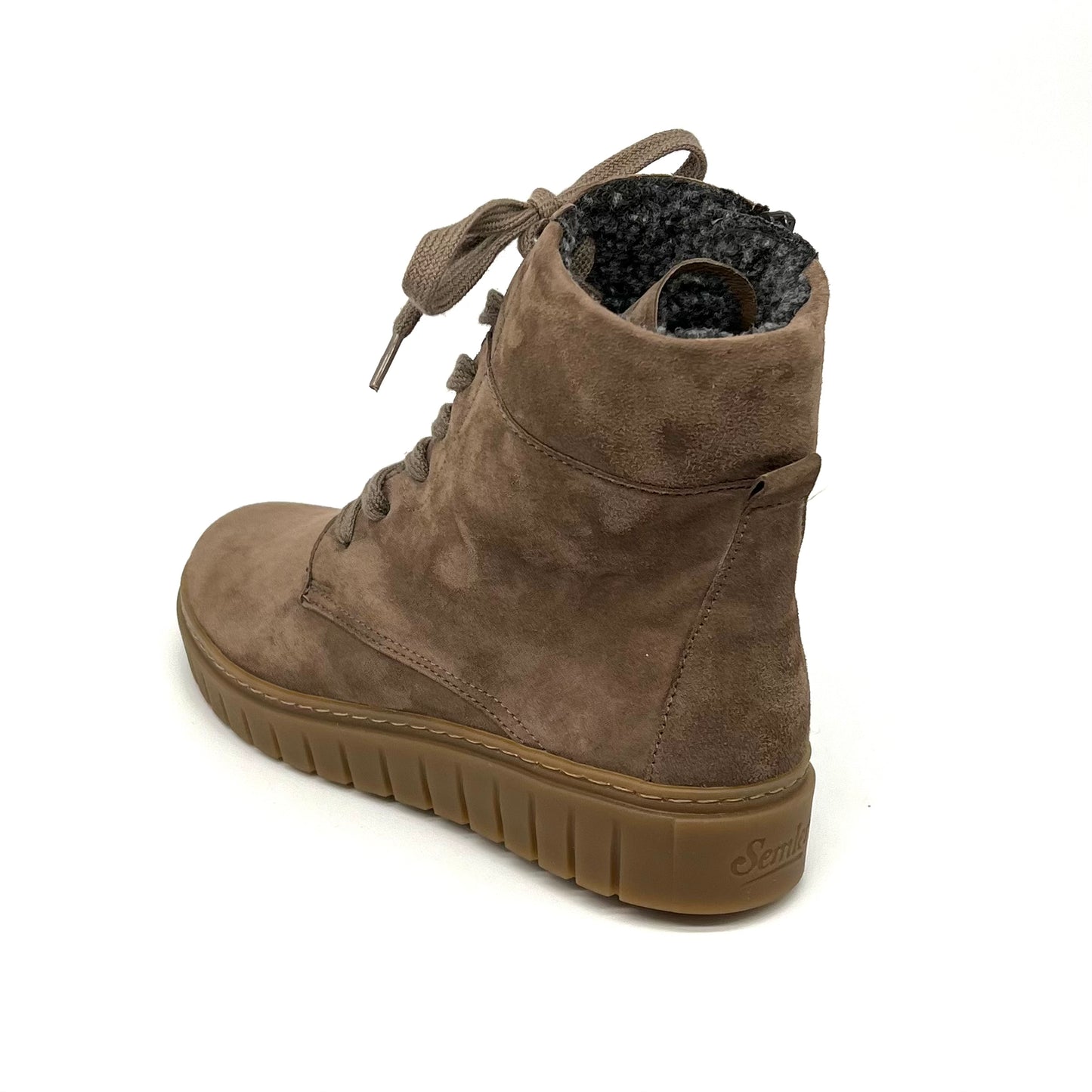 Damen Komfort Stiefel Schnürer Taupe von Semler 17608