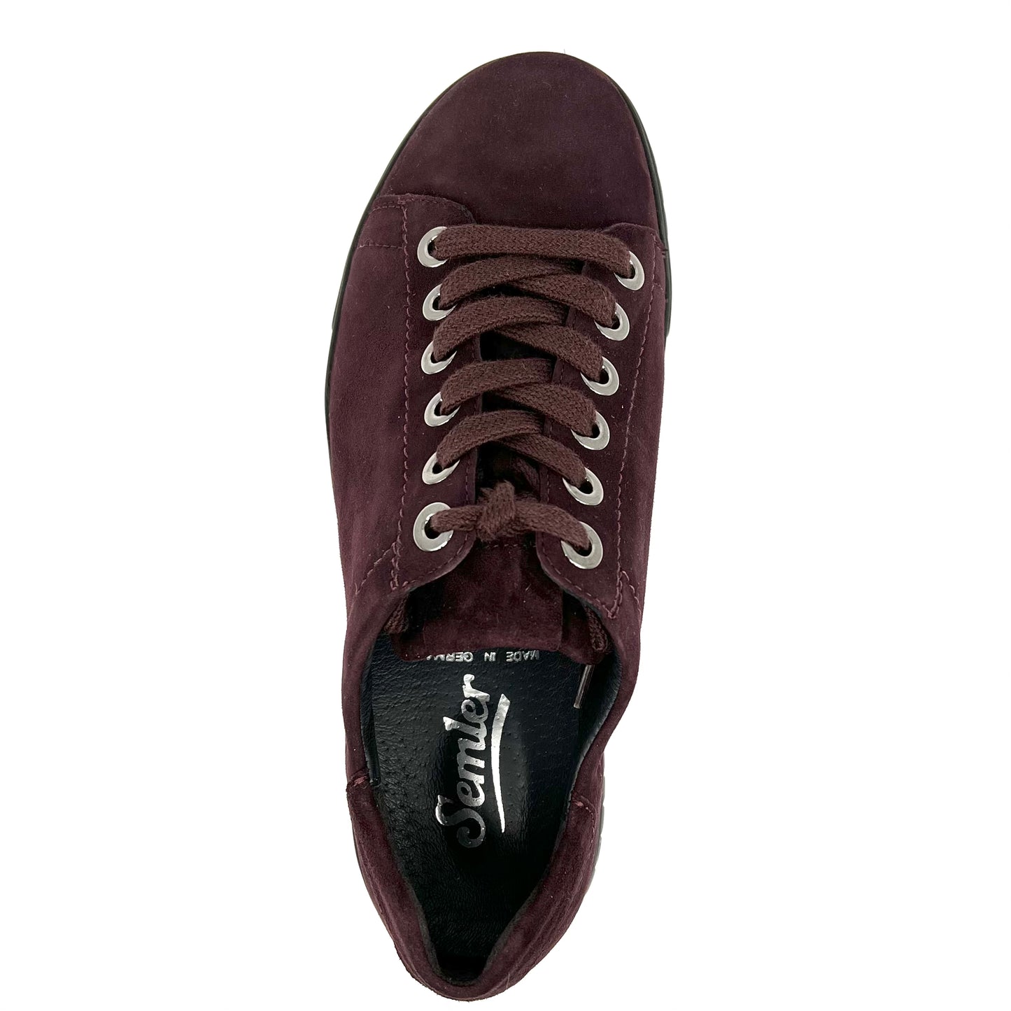 Damen Schnürer Halbschuh Sneakers Bordeaux von Semler 17611