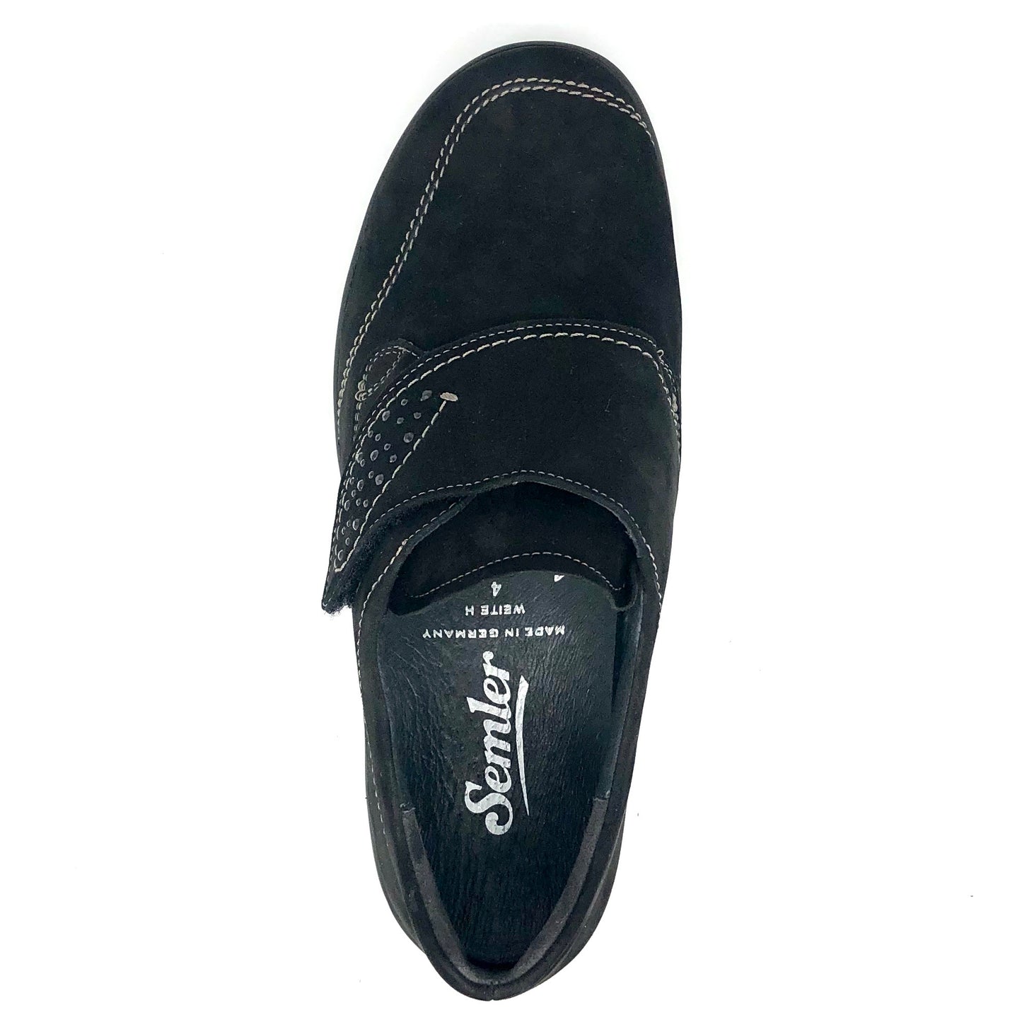 Damen Komfort Kletthalbschuh Schwarz Semler 15978