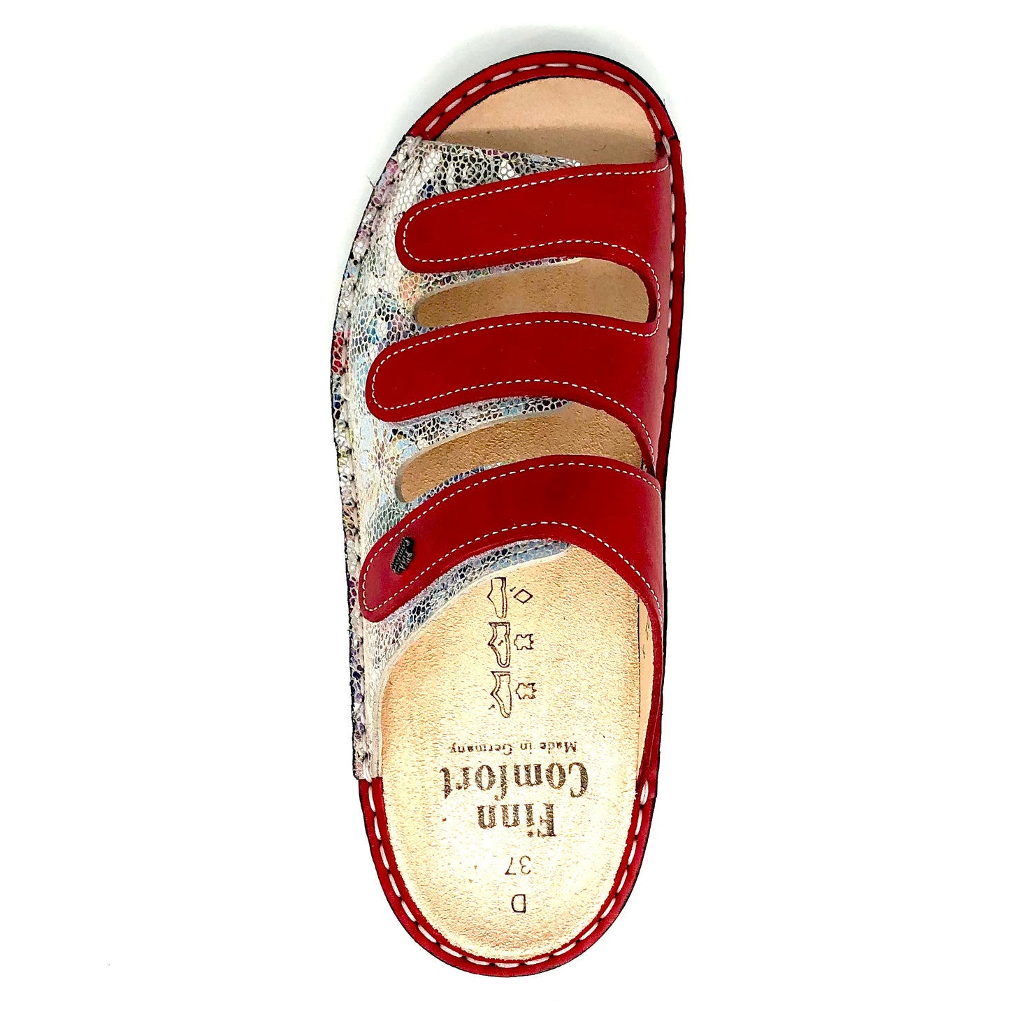 Damen Pantolette Rot Multi von Finn Comfort 17398