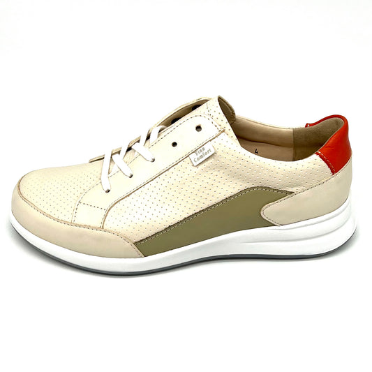 Damen Komfort Schnürer Sneakers Beige Combi von Finn Comfort 17496