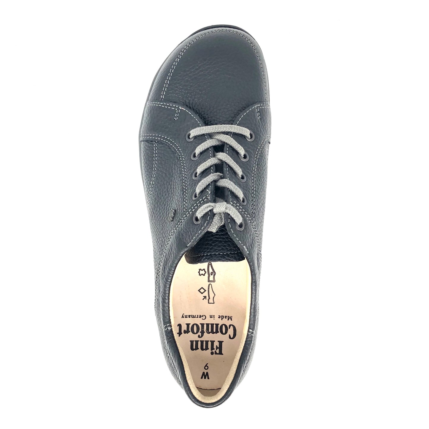 Herren Schnürer Halbschuh Schwarz Finn Comfort 16935