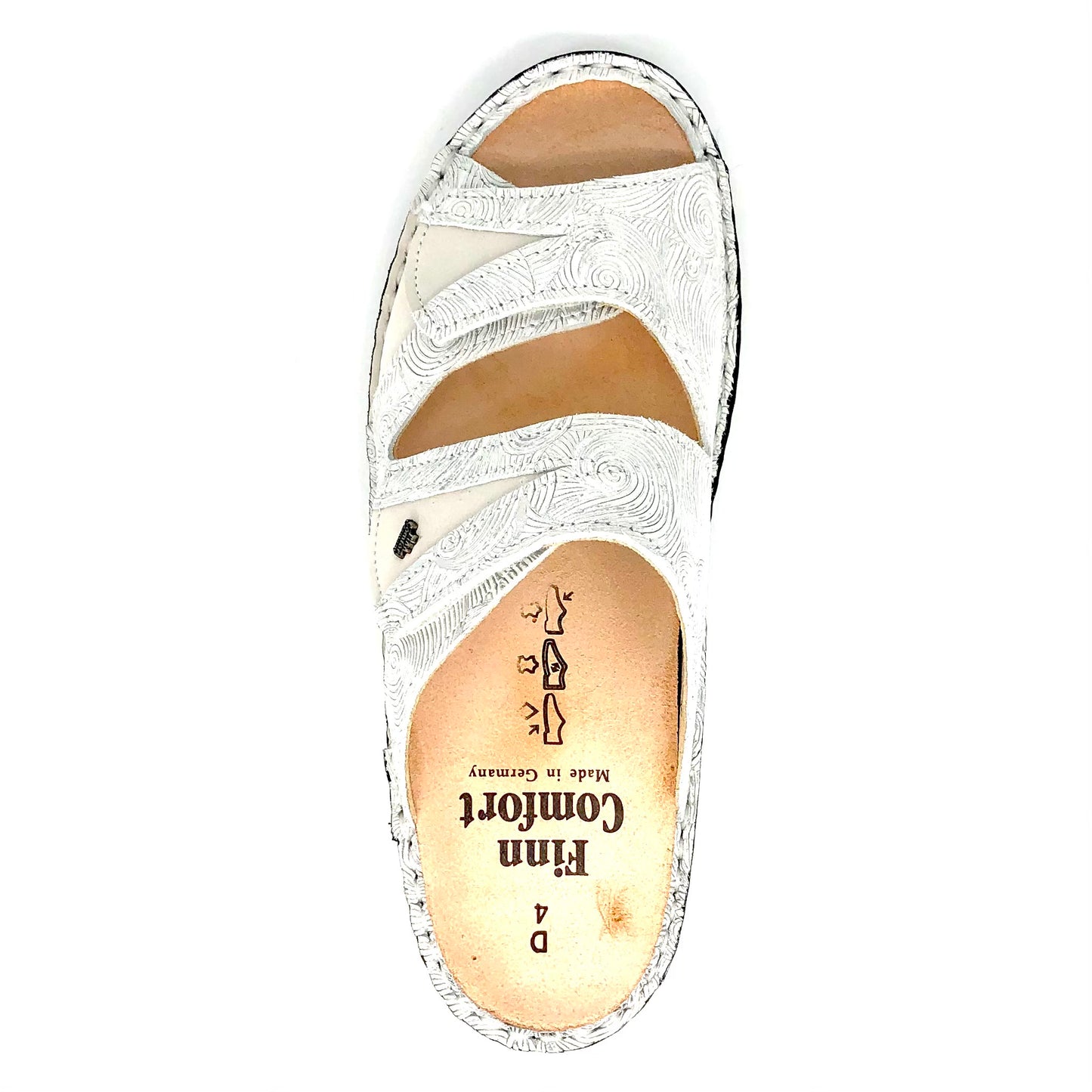 Damen Pantolette Beige Silber von Finn Comfort 17397