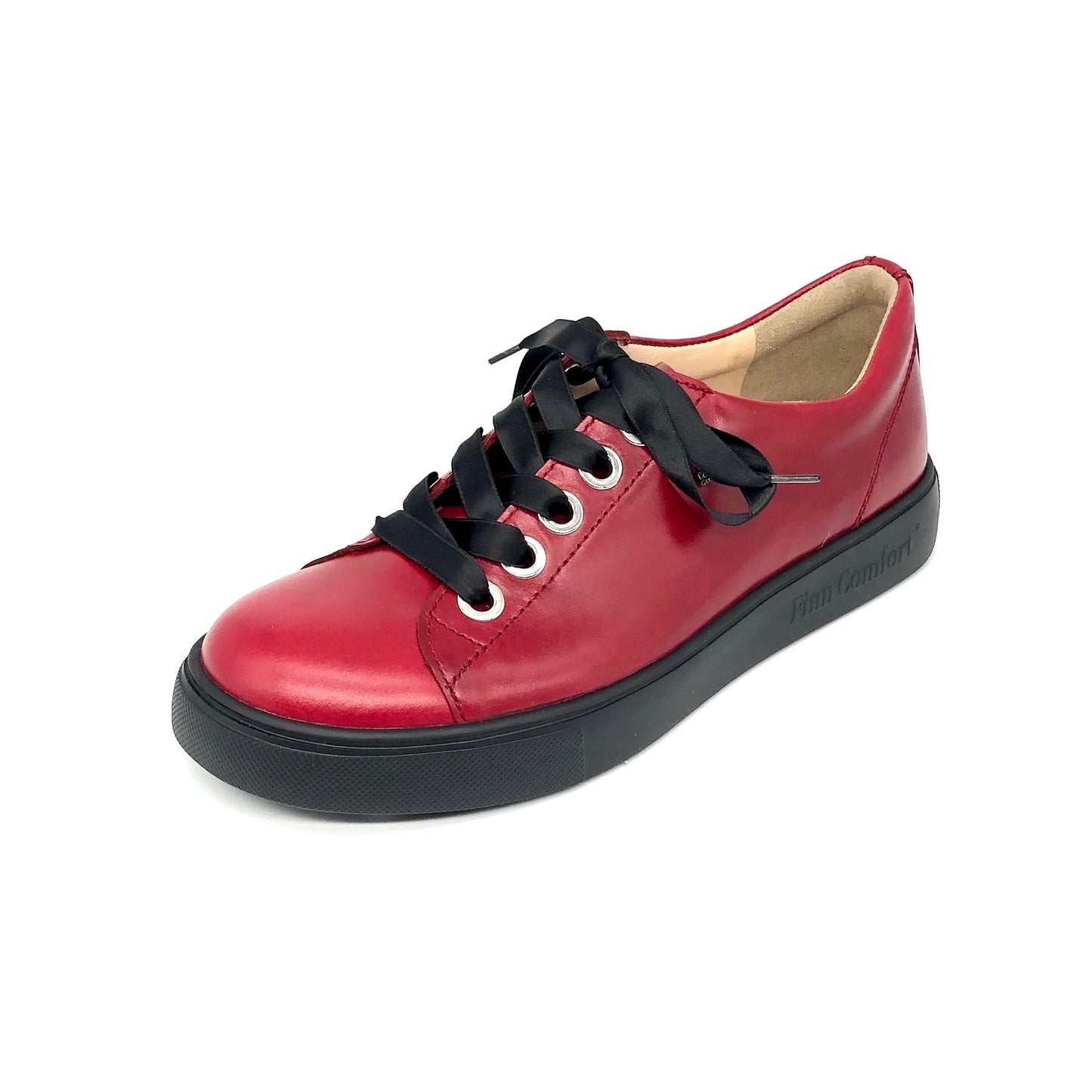 Damen Schnürer Halbschuh Rot Finn Comfort 17226