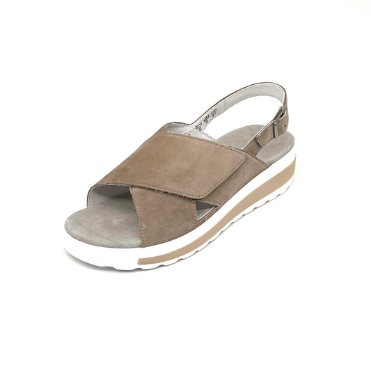 Damen Komfort Sandalette Beige von Semler 17524